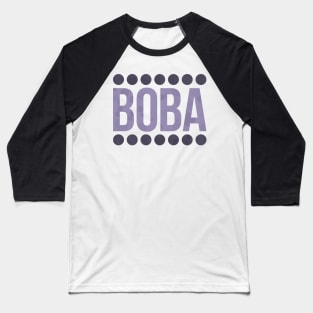 Taro Boba Balls Typography Baseball T-Shirt